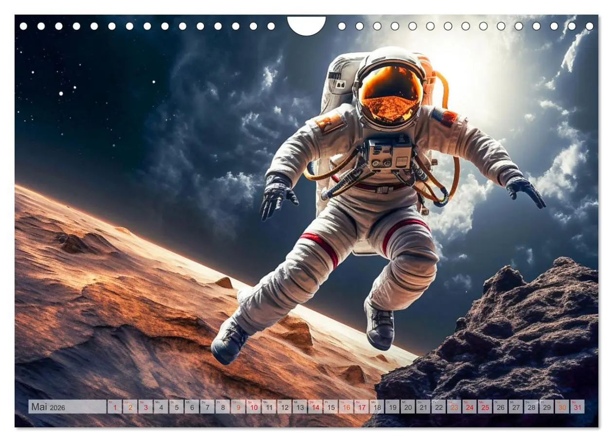 Bild: 9783457346976 | Astronaut - Unterwegs in der Galaxie (Wandkalender 2026 DIN A4...