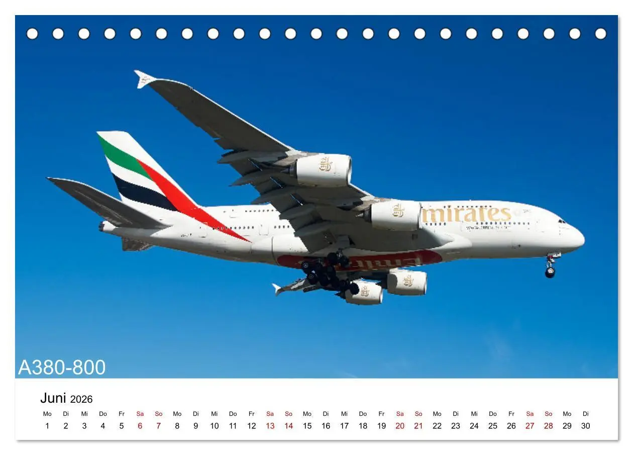 Bild: 9783457586976 | Flugzeuge von Airbus (Tischkalender 2026 DIN A5 quer), CALVENDO...