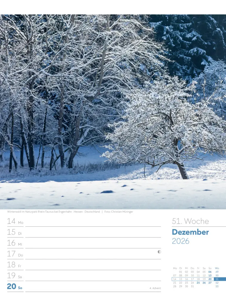 Bild: 9783838426976 | Unser Wald Wochenplaner Kalender 2026 | Ackermann Kunstverlag GmbH