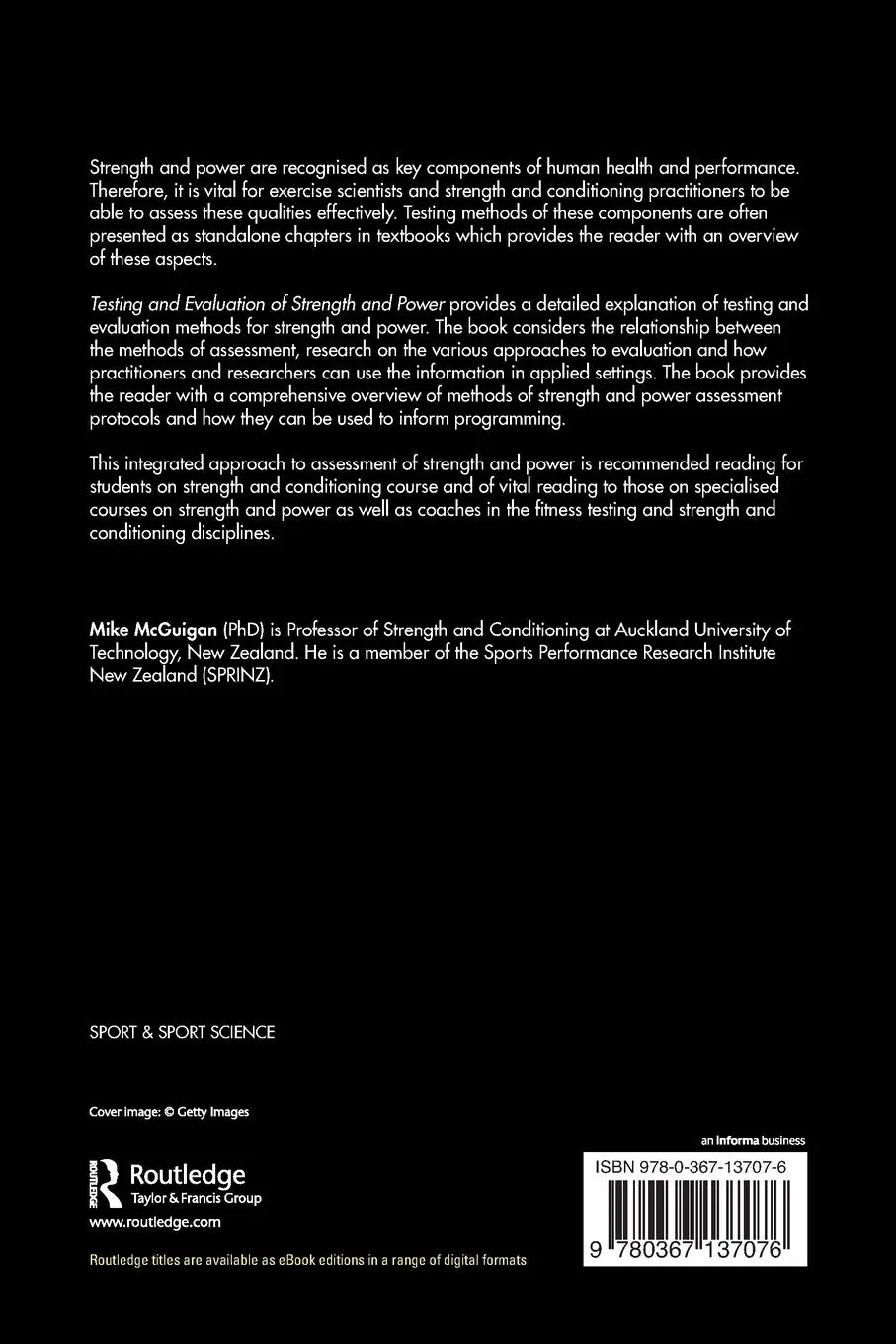 Rückseite: 9780367137076 | Testing and Evaluation of Strength and Power | Mike Mcguigan | Buch