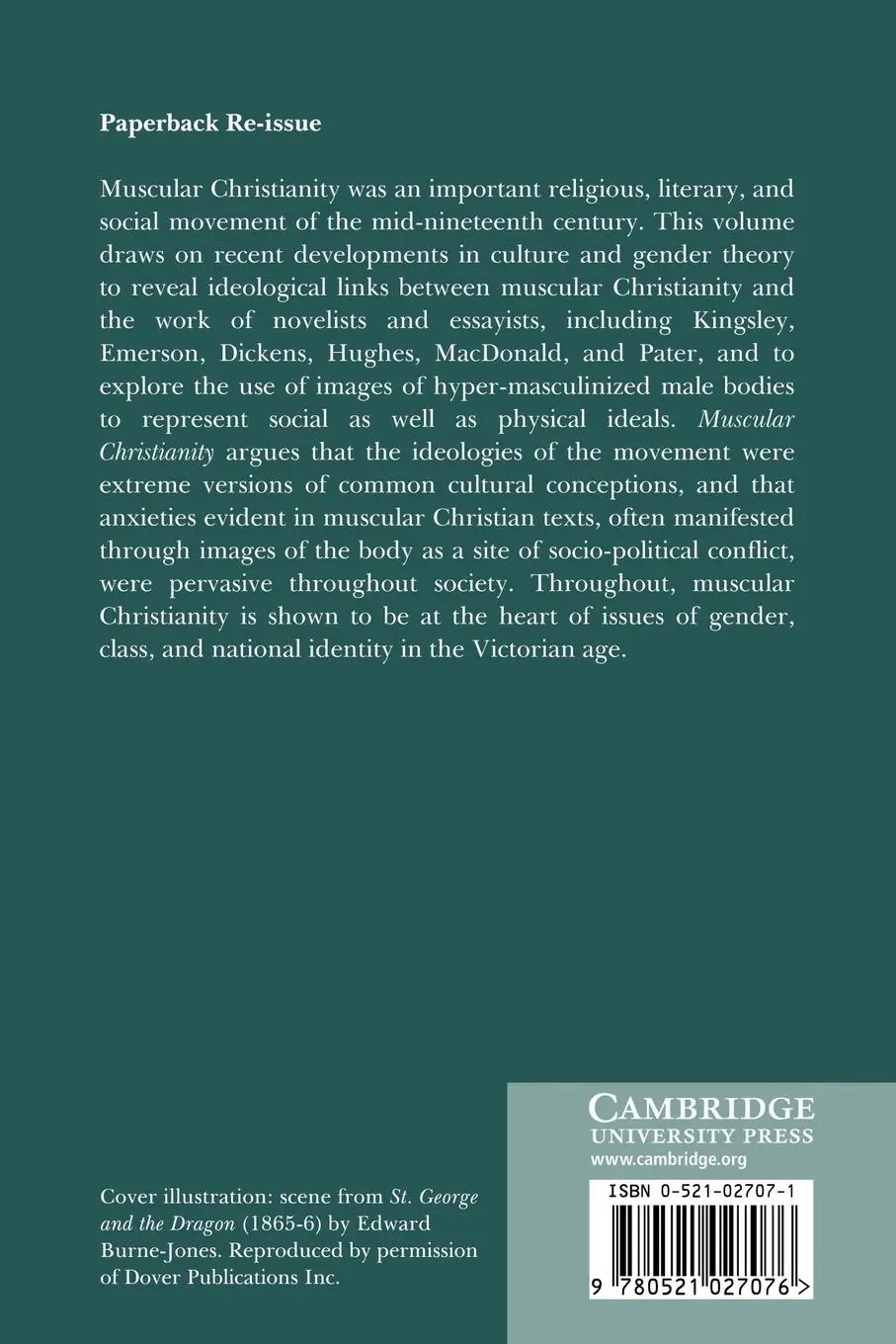 Rückseite: 9780521027076 | Muscular Christianity | Embodying the Victorian Age | Hall (u. a.)