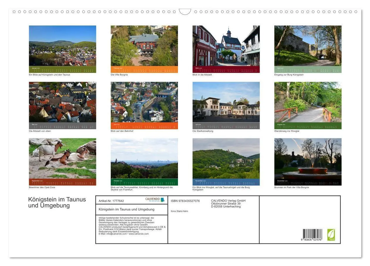 Bild: 9783435527076 | Königstein im Taunus und Umgebung (Wandkalender 2025 DIN A2 quer),...