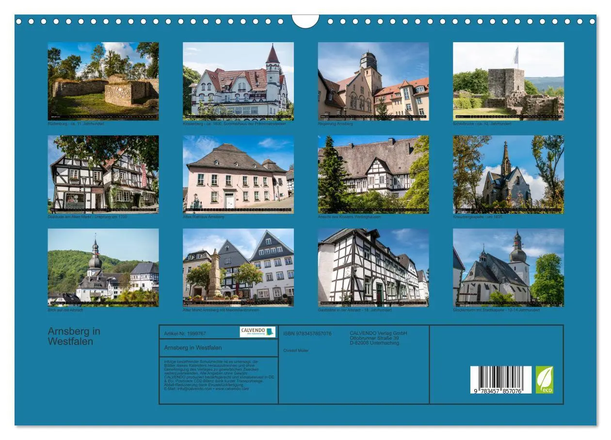 Bild: 9783457857076 | Arnsberg in Westfalen (Wandkalender 2026 DIN A3 quer), CALVENDO...