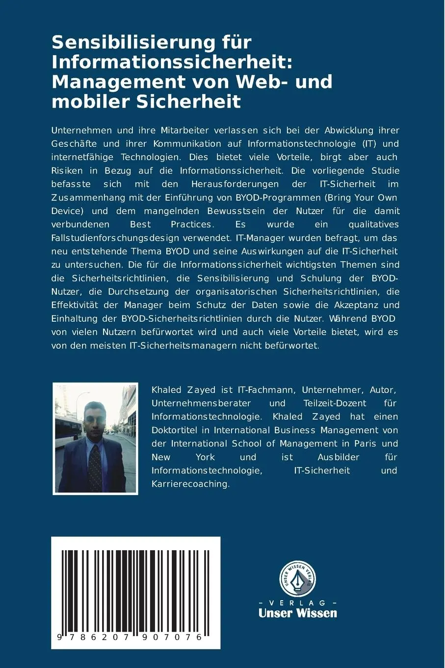 Rückseite: 9786207907076 | Sensibilisierung für Informationssicherheit: Management von Web-...