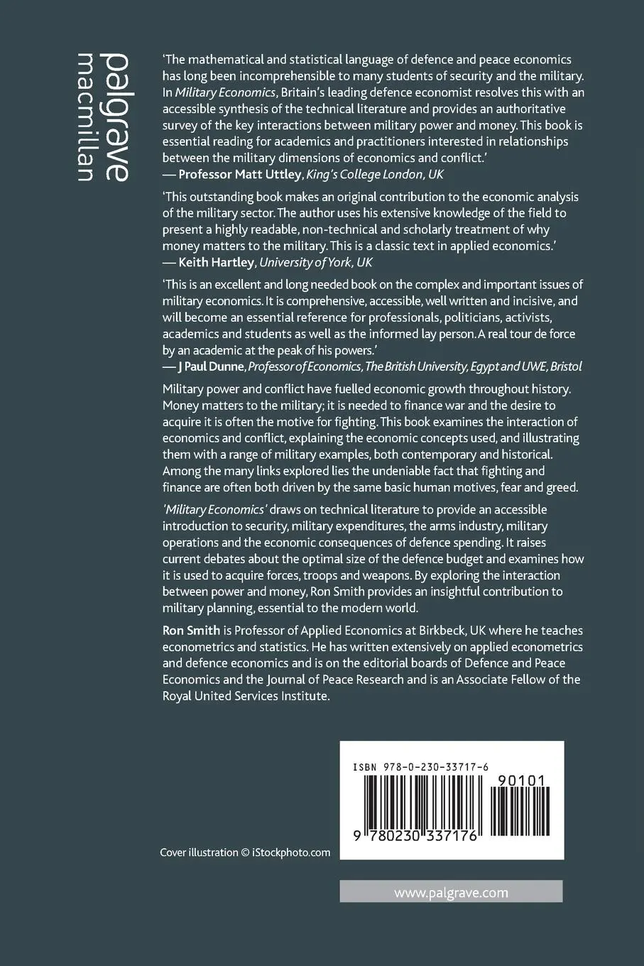 Rückseite: 9780230337176 | Military Economics | The Interaction of Power and Money | Ron Smith