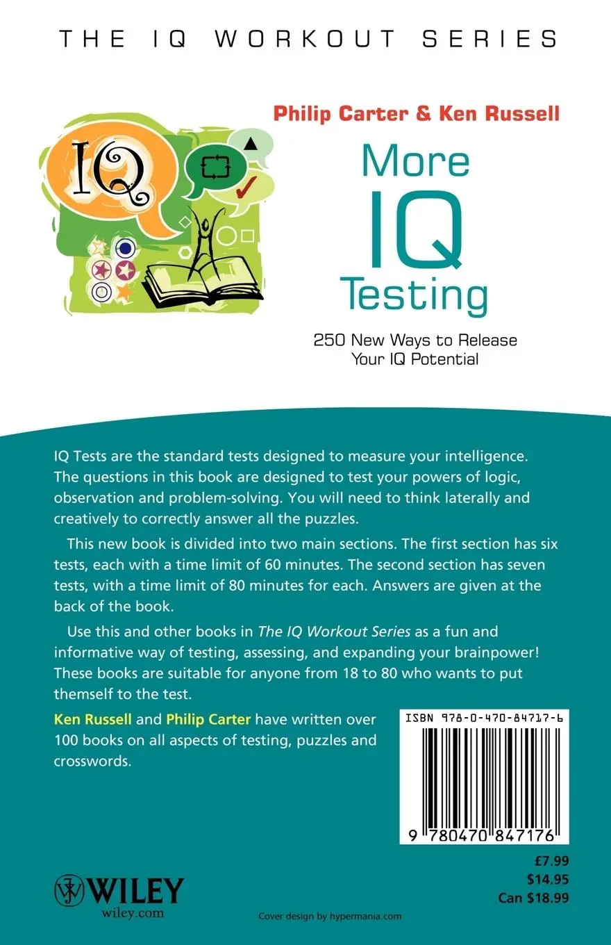 Rückseite: 9780470847176 | More IQ Testing | 250 New Ways to Release Your IQ Potential | Buch