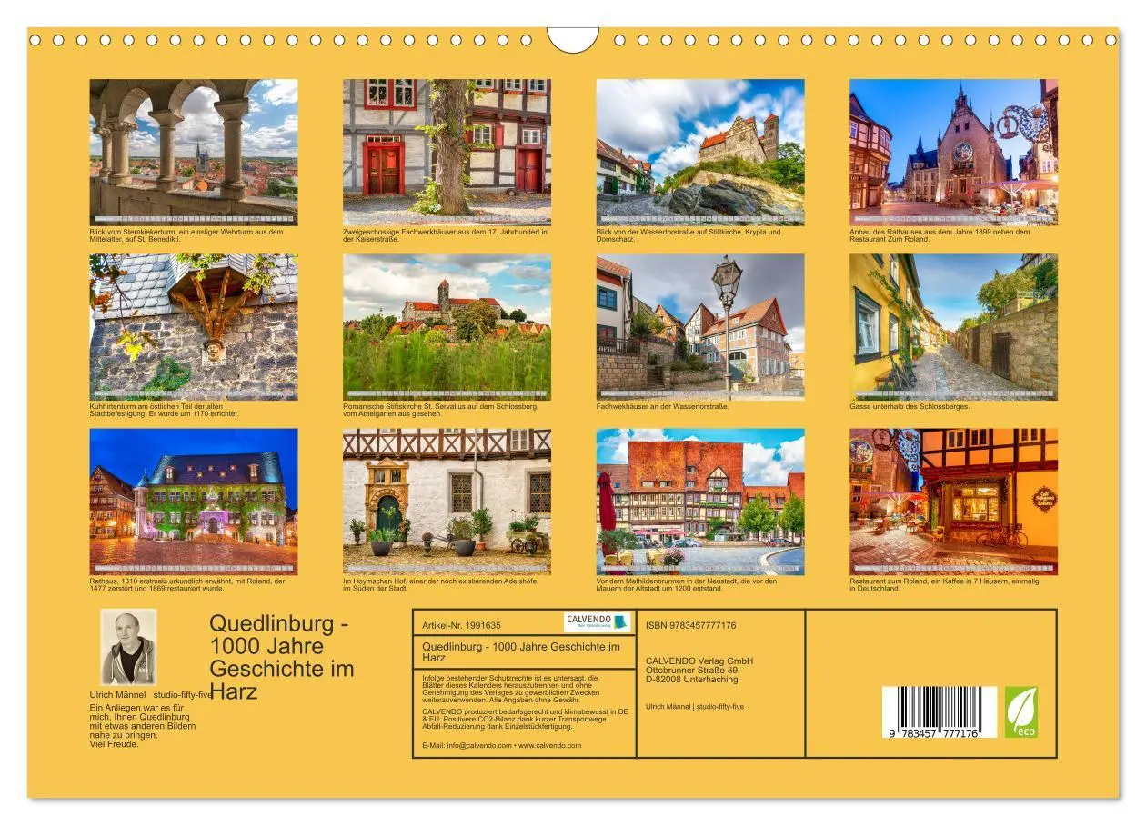 Bild: 9783457777176 | Quedlinburg - 1000 Jahre Geschichte im Harz (Wandkalender 2026 DIN...
