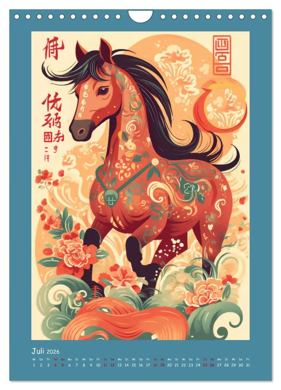 Bild: 9783516317176 | Chinesischer Tierkreis (Wandkalender 2026 DIN A4 hoch), CALVENDO...