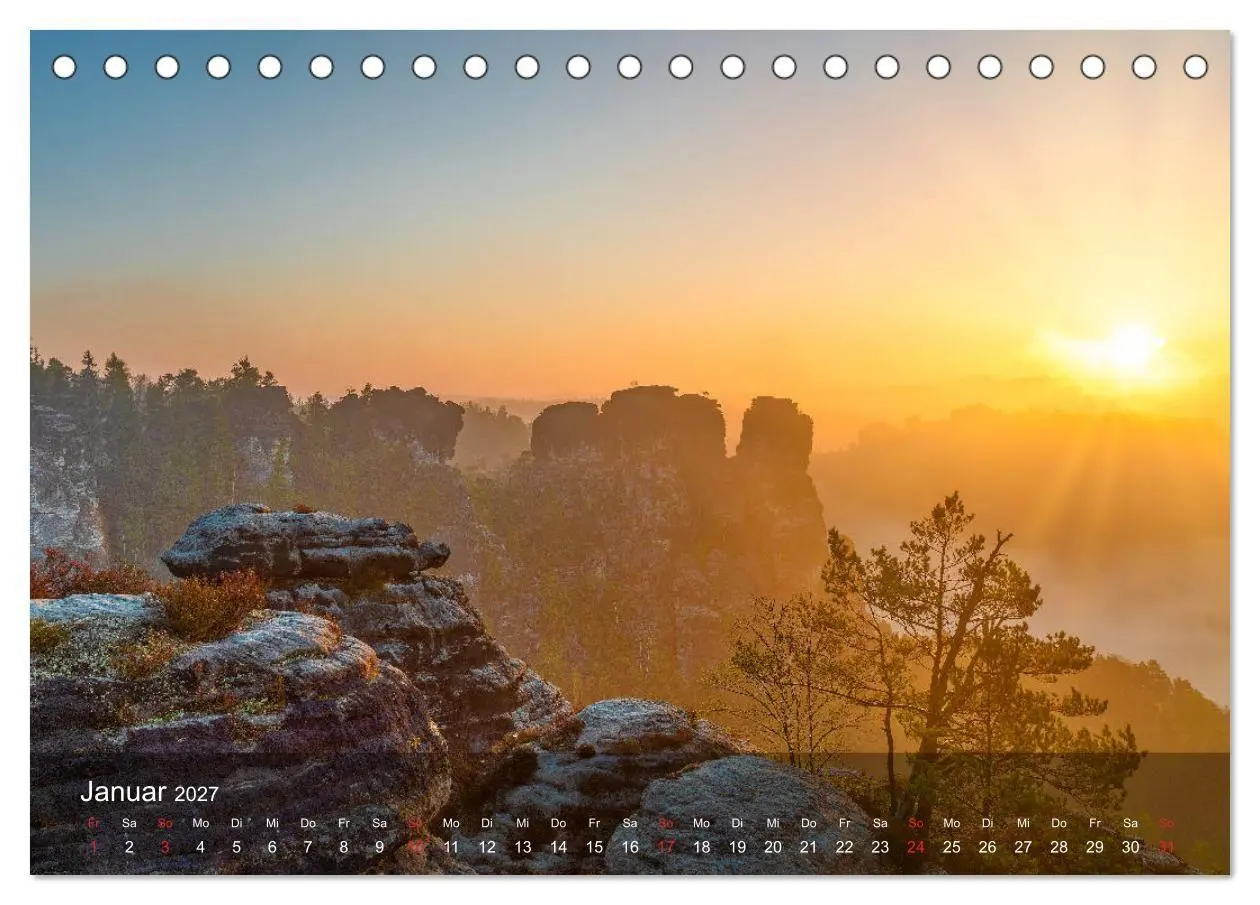 Bild: 9783569717176 | Elbsandsteingebirge - Rund um die Bastei (Tischkalender 2027 DIN A5...