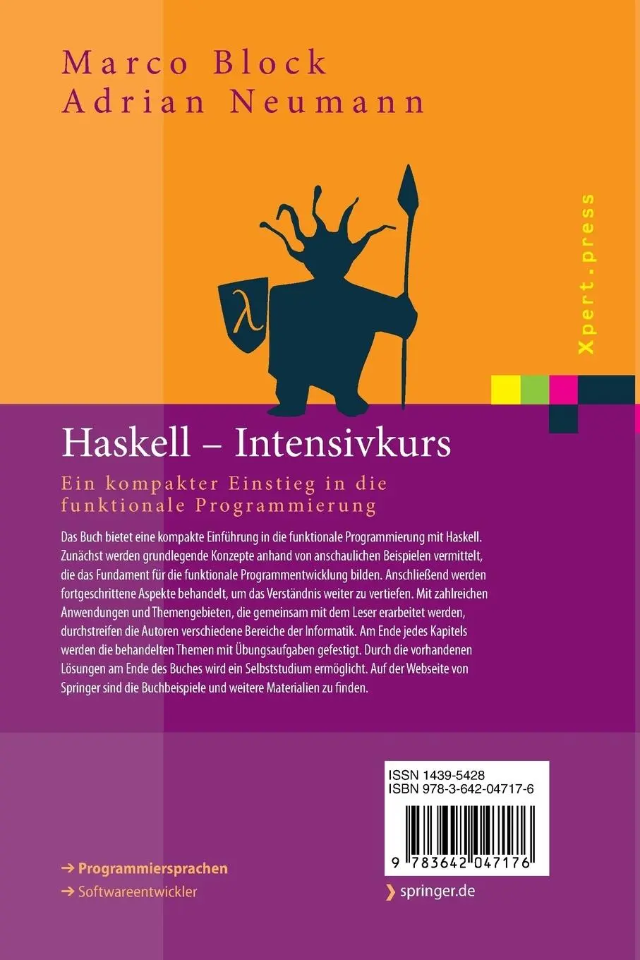 Rückseite: 9783642047176 | Haskell-Intensivkurs | Adrian Neumann (u. a.) | Taschenbuch | xx