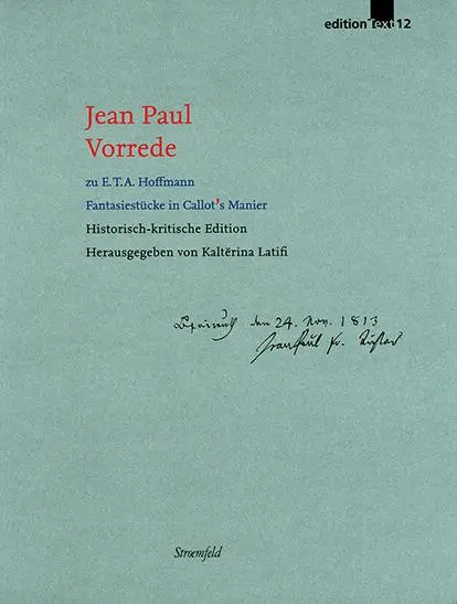 Cover: 9783835337176 | Vorrede zu E.T.A. Hoffmann Fantasiestücke in Callot's Manier | Paul