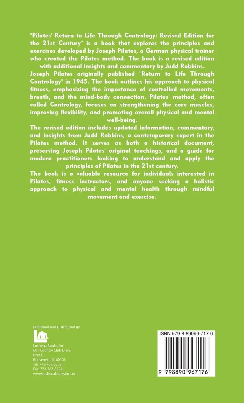 Rückseite: 9798890967176 | Pilates' Return to Life Through Contrology | RobbinS | Buch | Englisch