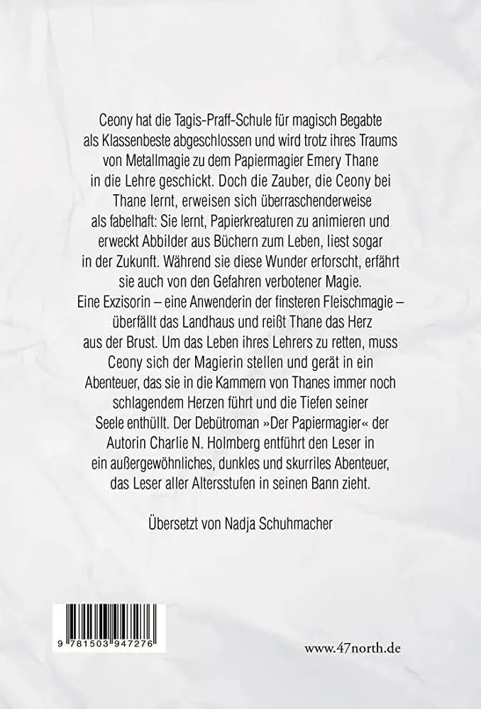 Rückseite: 9781503947276 | Der Papiermagier | Charlie N. Holmberg | Taschenbuch | 254 S. | 2015