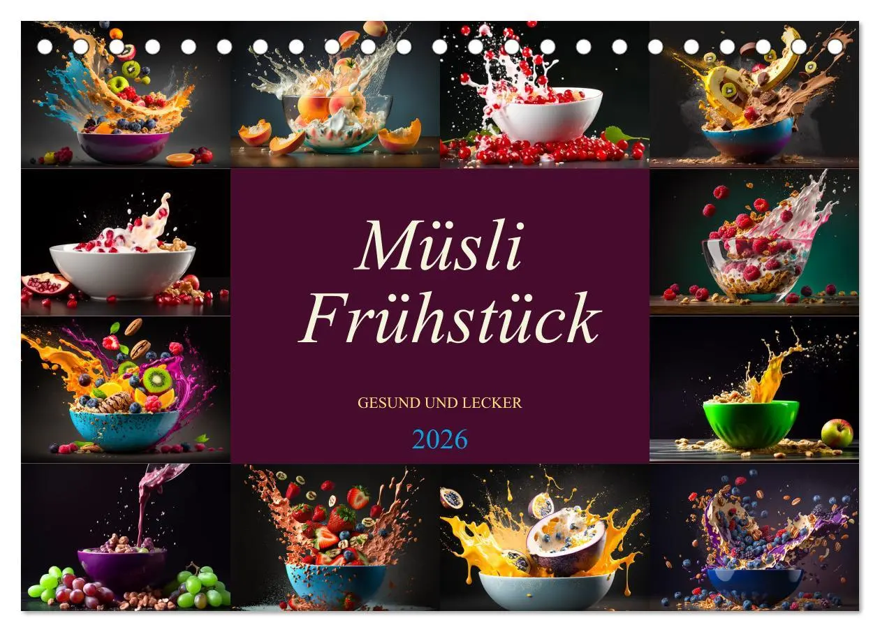 Cover: 9783457527276 | Müsli Frühstück (Tischkalender 2026 DIN A5 quer), CALVENDO...