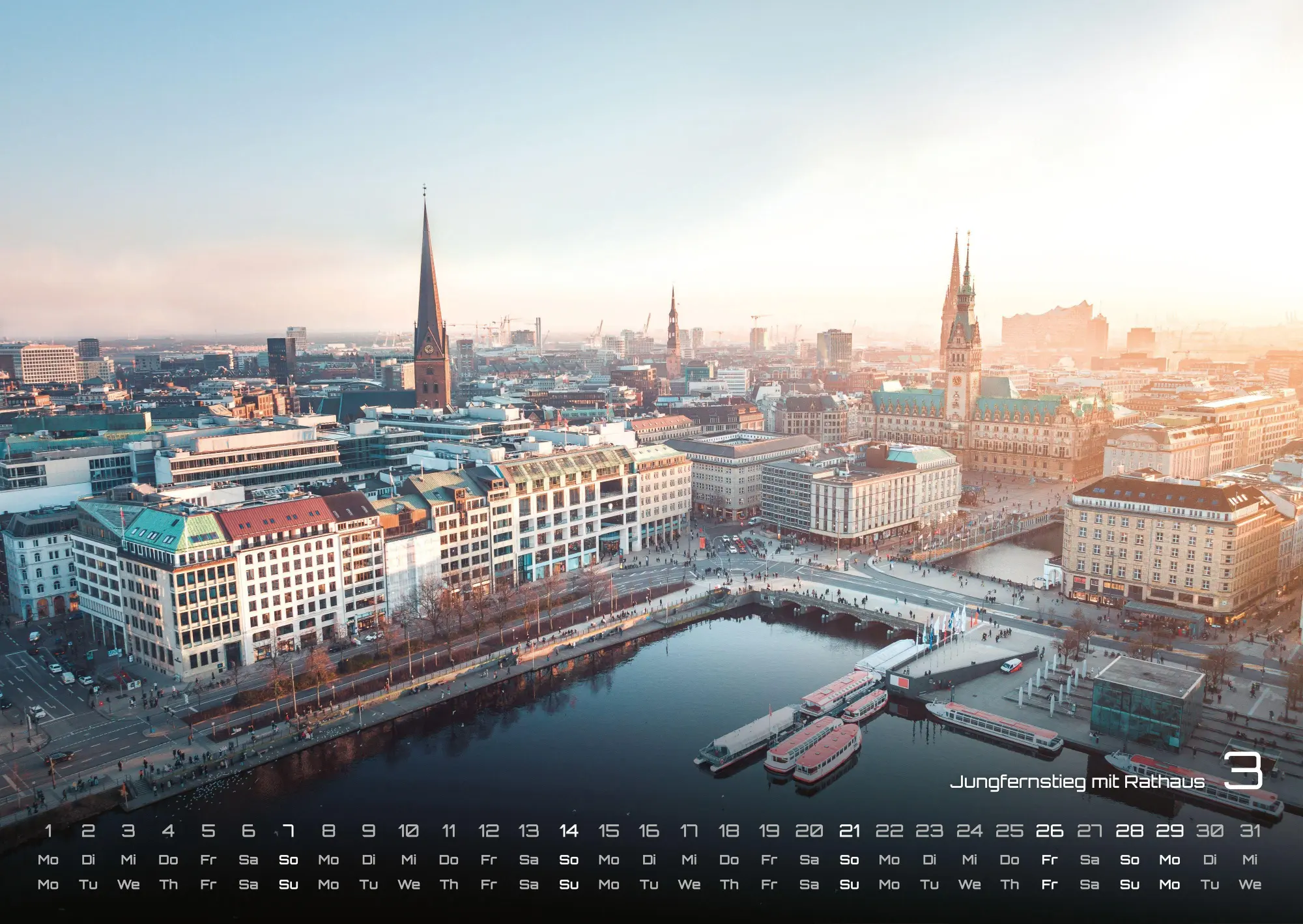 Bild: 9783986737276 | Hamburg - Zwischen Speicherstadt und Alster - 2027 - Kalender DIN A2