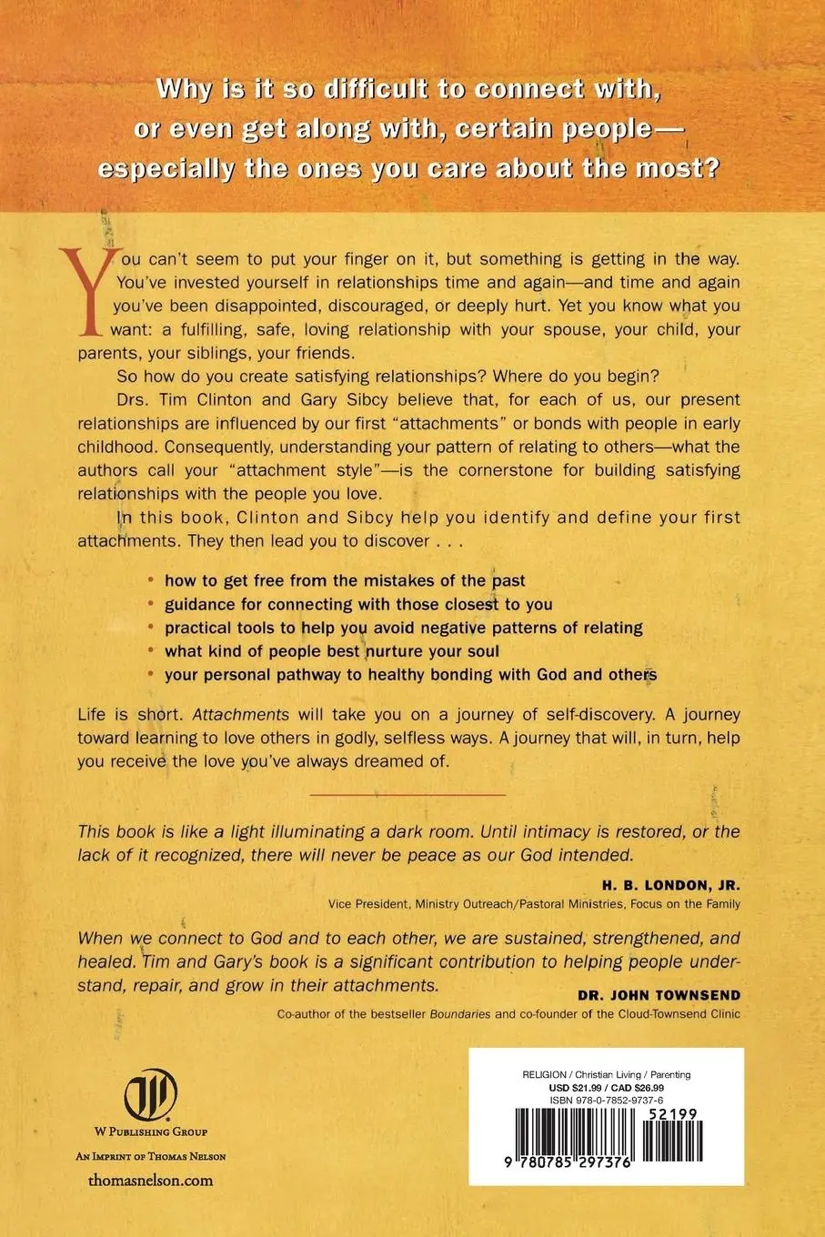 Rückseite: 9780785297376 | Attachments | Why You Love, Feel, and ACT the Way You Do | Taschenbuch