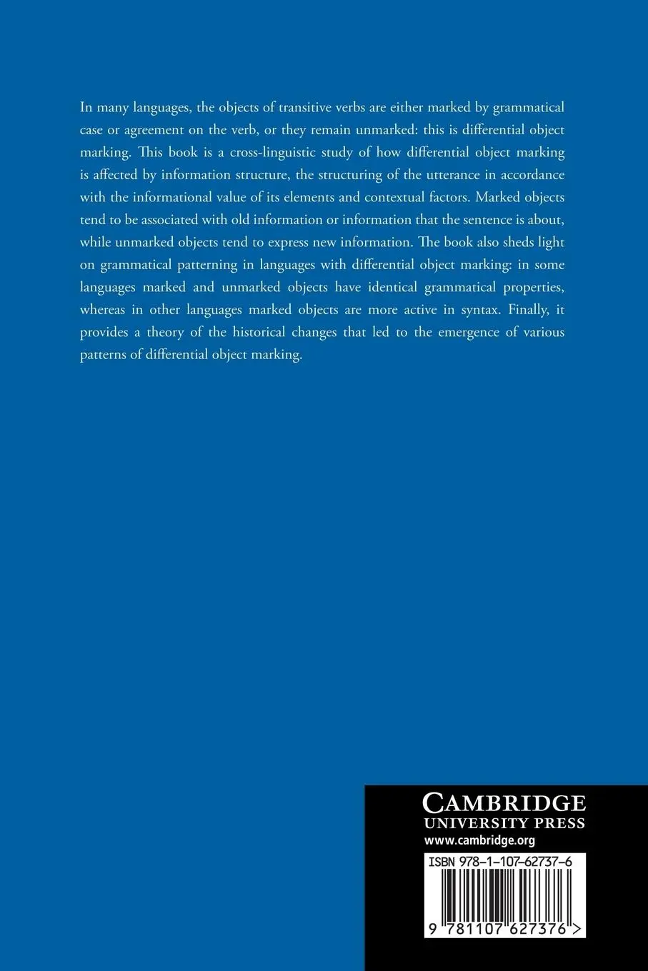 Rückseite: 9781107627376 | Objects and Information Structure | Mary Dalrymple (u. a.) | Buch