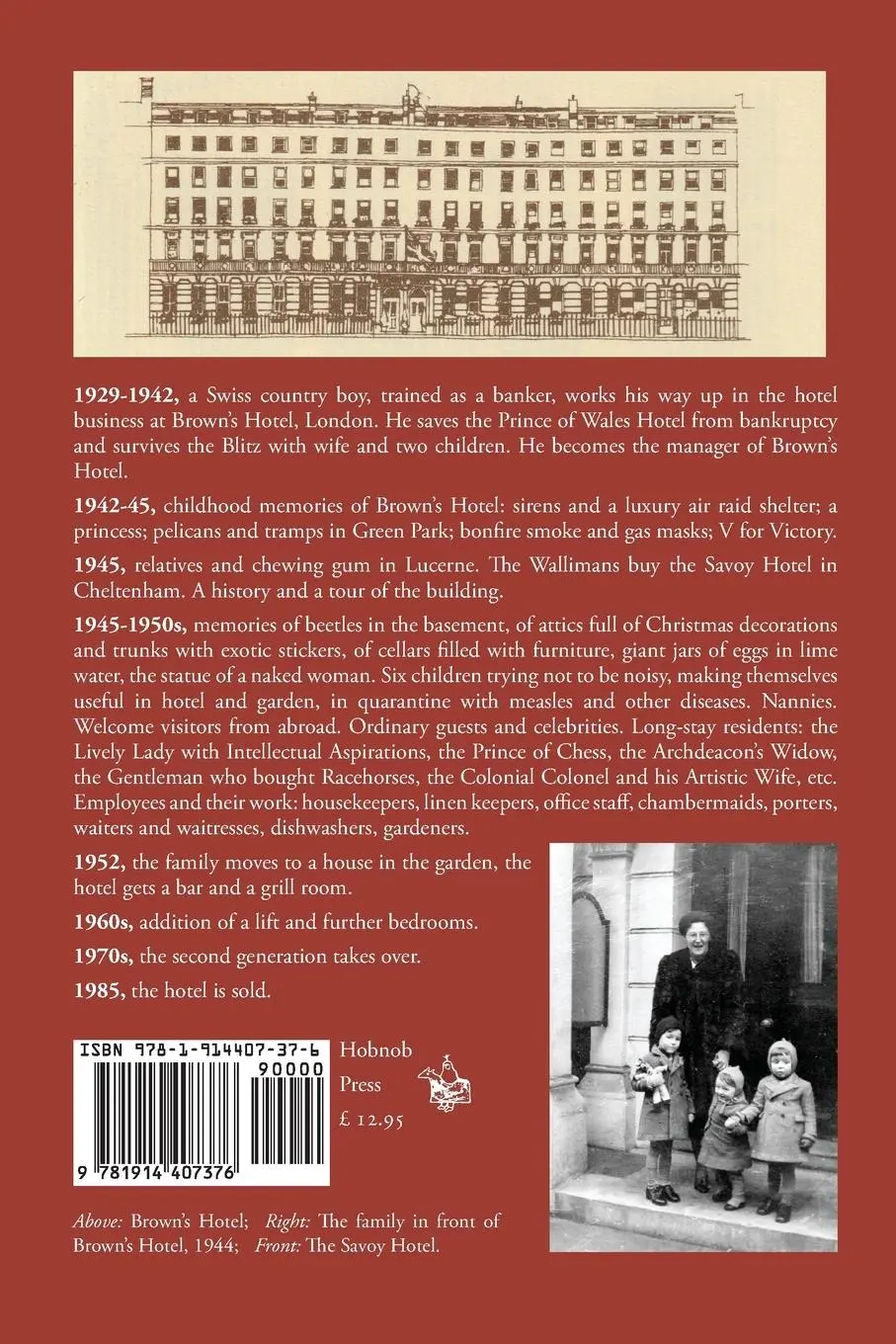 Rückseite: 9781914407376 | Living in Hotels: Brown's in London, the Savoy in Cheltenham, a Memoir