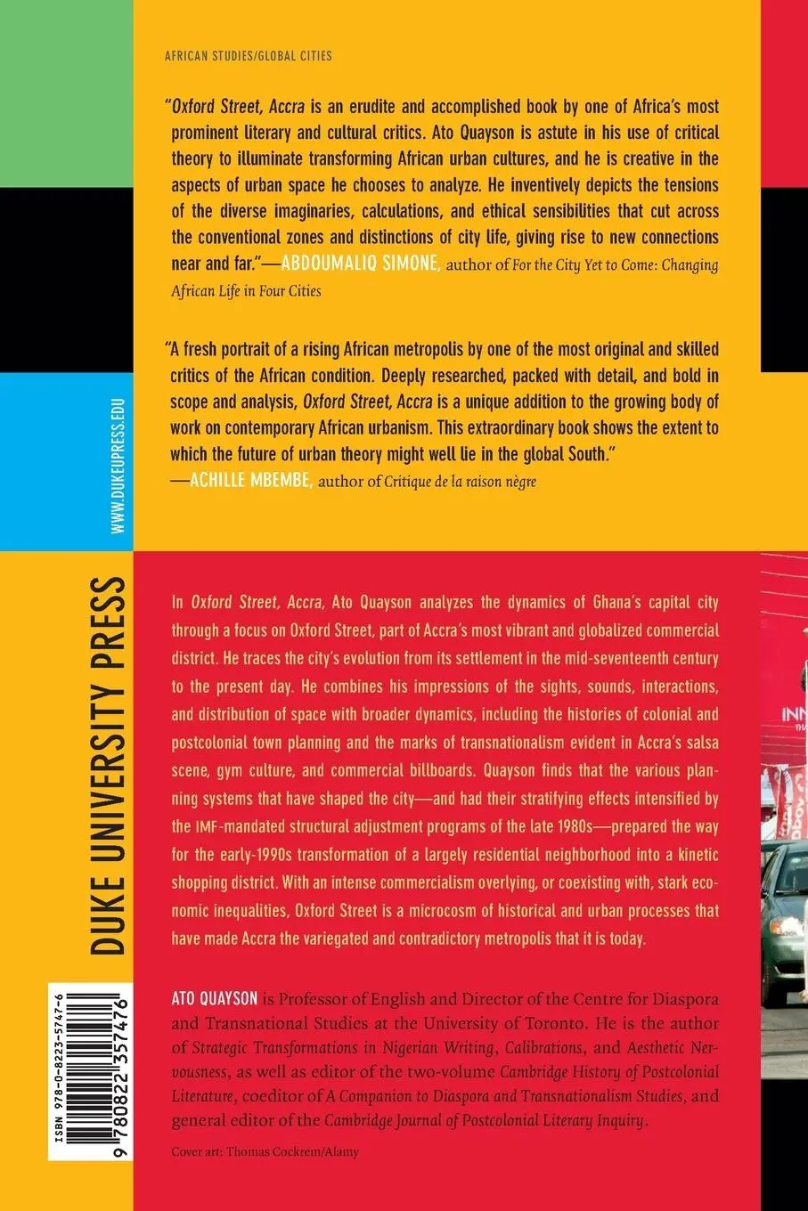 Rückseite: 9780822357476 | Oxford Street, Accra | Ato Quayson | Taschenbuch | Englisch | 2014