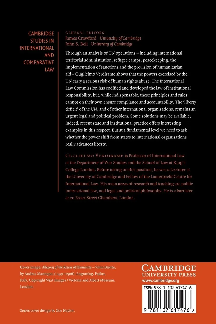 Rückseite: 9781107617476 | The Un and Human Rights | Who Guards the Guardians? | Verdirame | Buch