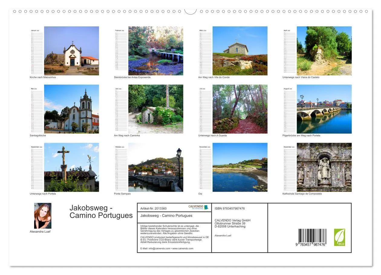 Bild: 9783457987476 | Jakobsweg - Camino Portugues (hochwertiger Premium Wandkalender...