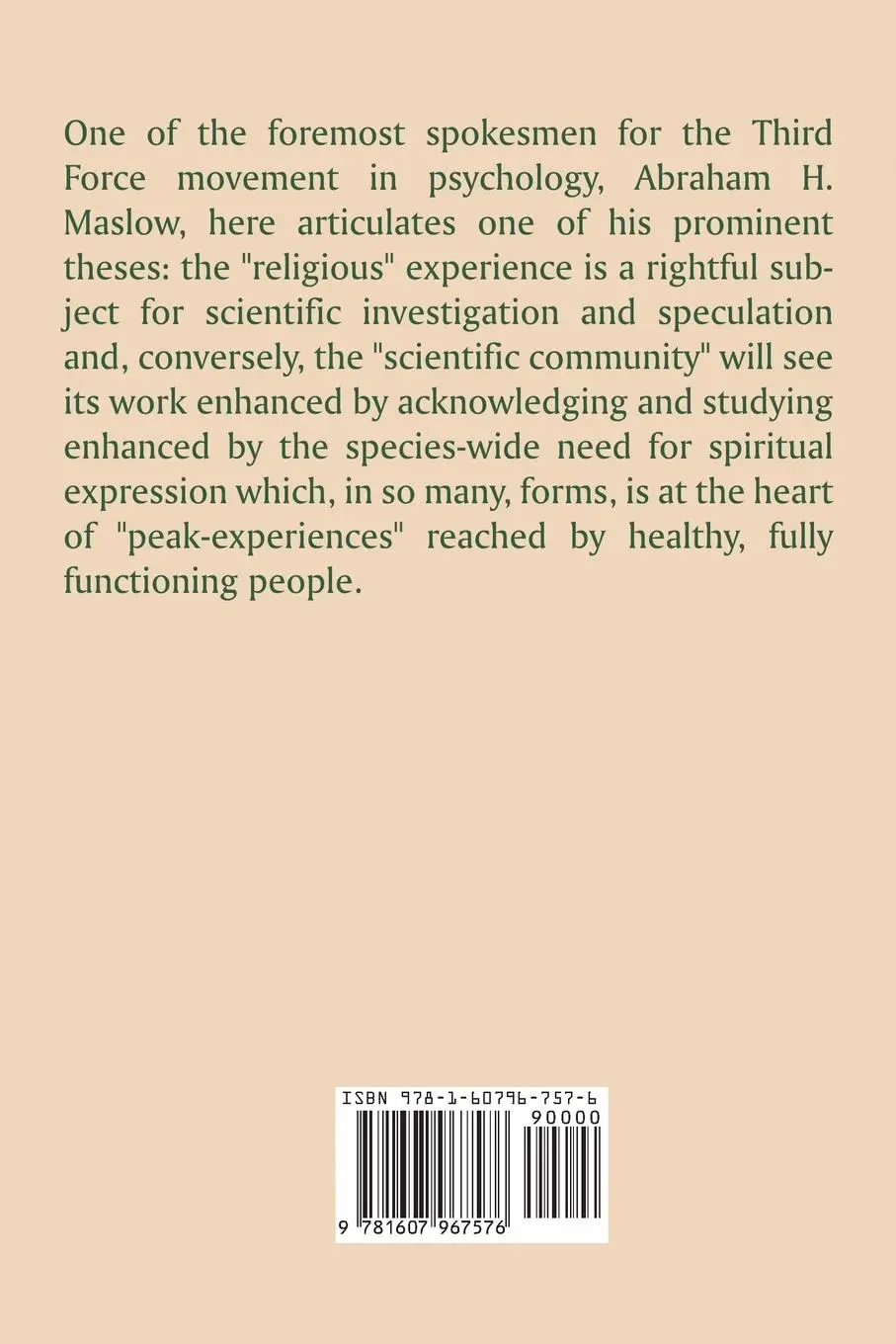 Rückseite: 9781607967576 | Religions, Values, and Peak-Experiences | Abraham H Maslow | Buch