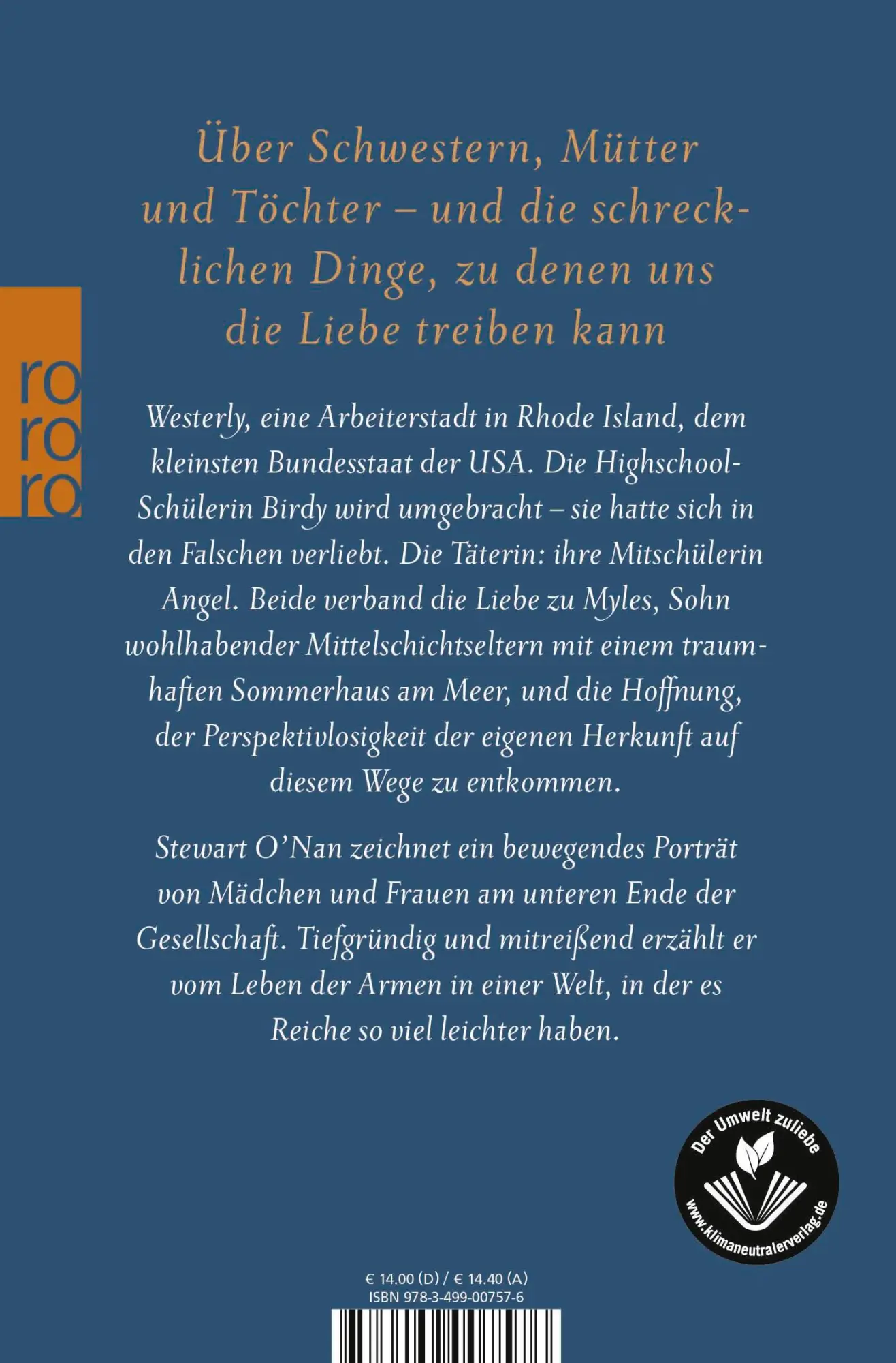 Rückseite: 9783499007576 | Ocean State | Stewart O´Nan | Taschenbuch | 256 S. | Deutsch | 2023