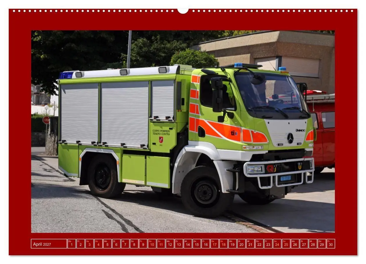Bild: 9783569227576 | Unimog bei der Feuerwehr (Wandkalender 2027 DIN A2 quer), CALVENDO...
