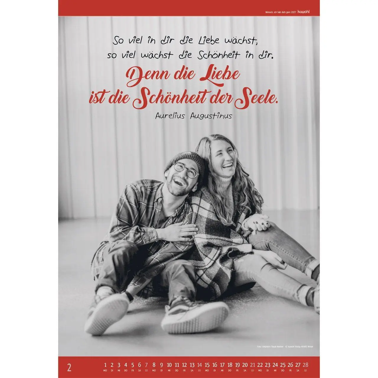 Bild: 9783754807576 | Mensch - ich hab dich gern 2027 | S/W-Kalender | Kalender | 14 S.