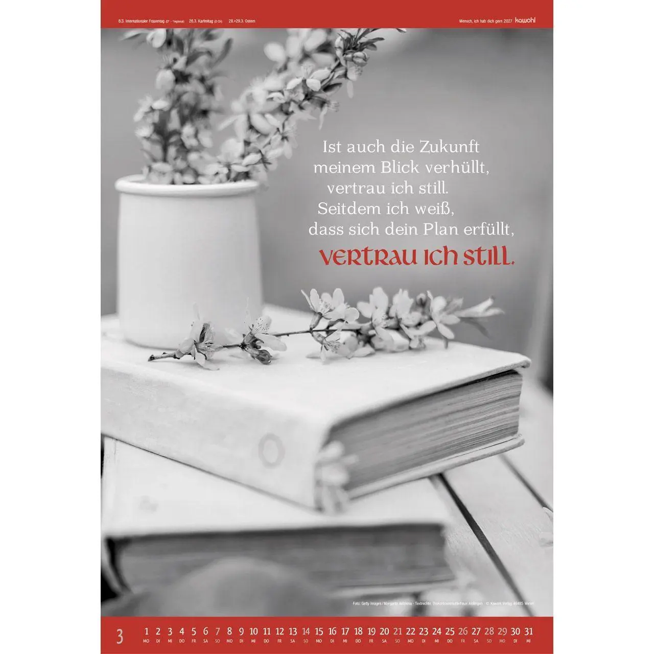 Bild: 9783754807576 | Mensch - ich hab dich gern 2027 | S/W-Kalender | Kalender | 14 S.