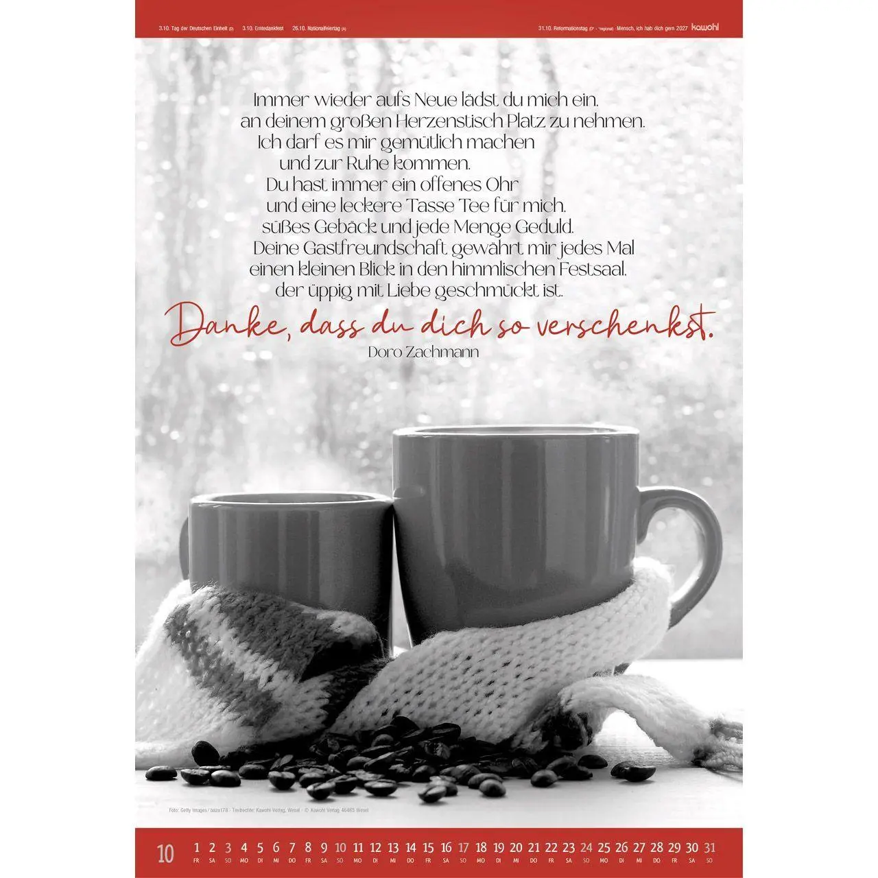 Bild: 9783754807576 | Mensch - ich hab dich gern 2027 | S/W-Kalender | Kalender | 14 S.