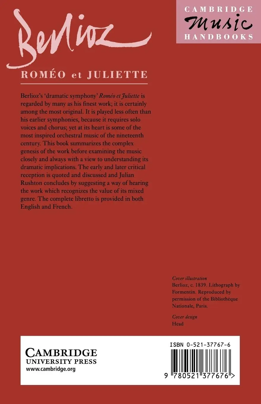 Rückseite: 9780521377676 | Berlioz | Romeo Et Juliette | Julian Rushton | Taschenbuch | Englisch