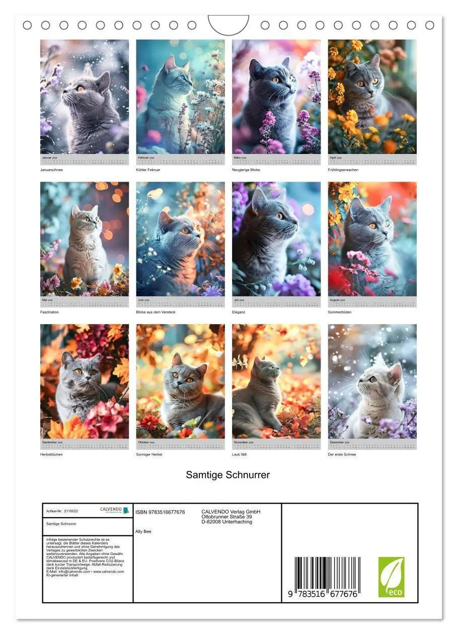 Bild: 9783516677676 | Samtige Schnurrer (Wandkalender 2026 DIN A4 hoch), CALVENDO...