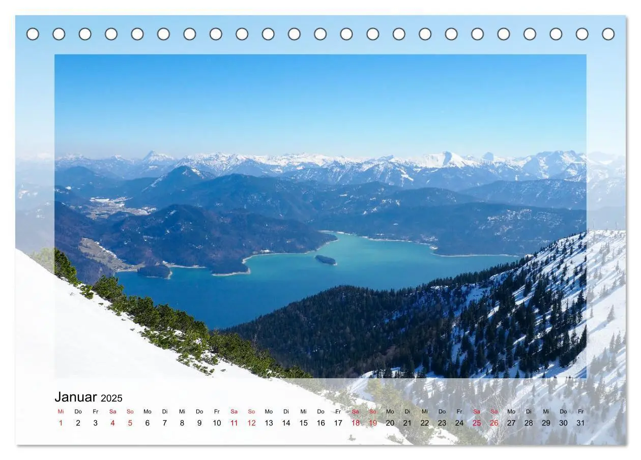 Bild: 9783435177776 | Walchensee (Tischkalender 2025 DIN A5 quer), CALVENDO Monatskalender