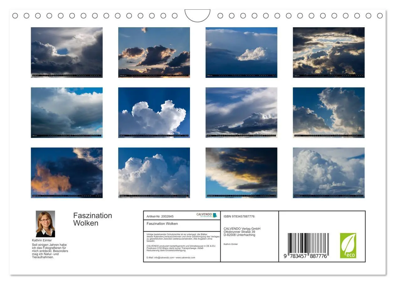 Bild: 9783457887776 | Faszination Wolken (Wandkalender 2026 DIN A4 quer), CALVENDO...