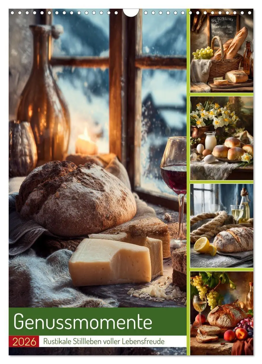 Cover: 9783516737776 | Genussmomente (Wandkalender 2026 DIN A3 hoch), CALVENDO Monatskalender