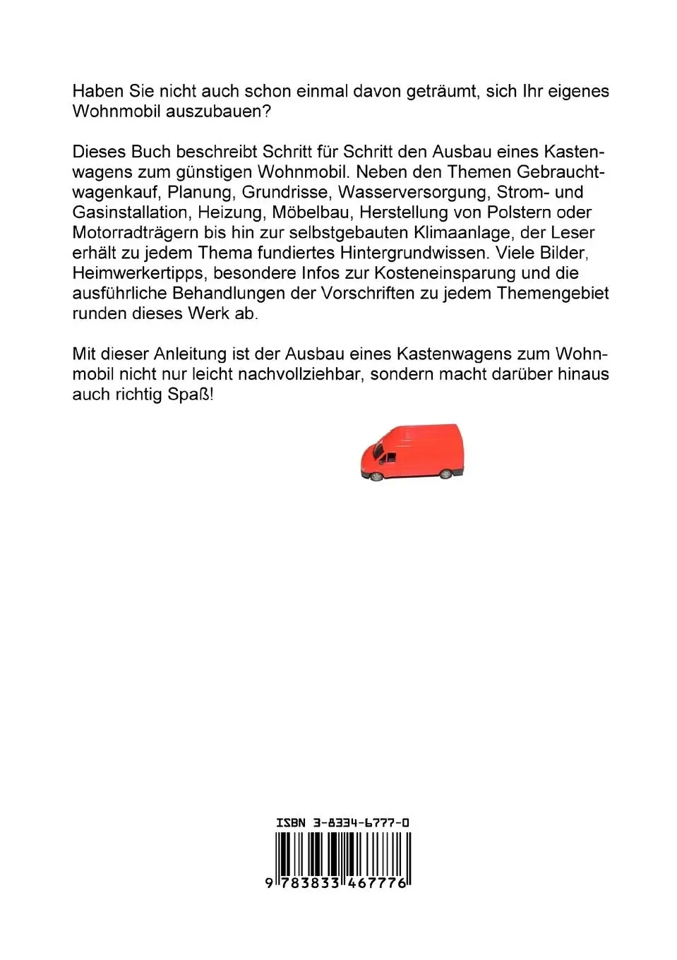 Rückseite: 9783833467776 | Vom Kastenwagen zum Wohnmobil | Michael Nörtersheuser | Taschenbuch