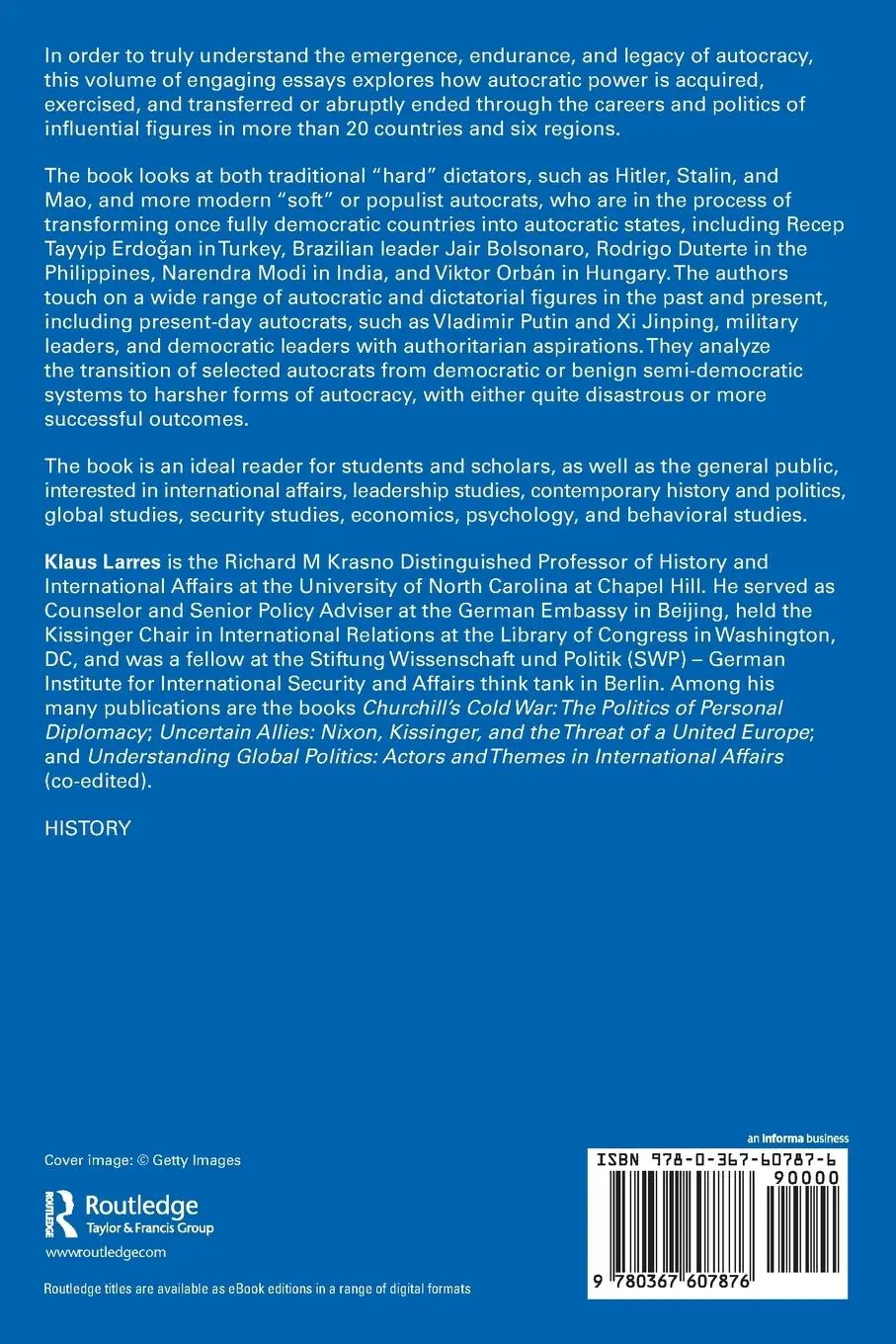 Rückseite: 9780367607876 | Dictators and Autocrats | Securing Power Across Global Politics | Buch