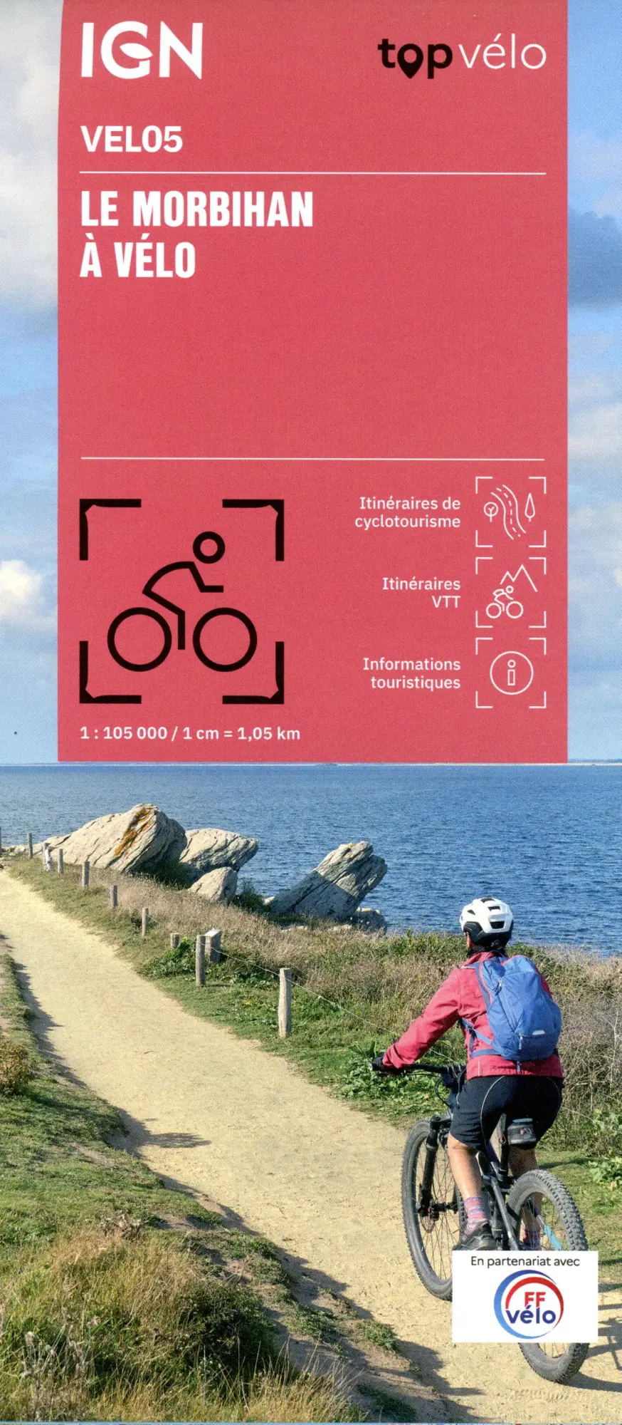 Cover: 9782758557876 | Le Morbihan à Vélo | 1:105000 | (Land-)Karte | IGN Vélo | Französisch