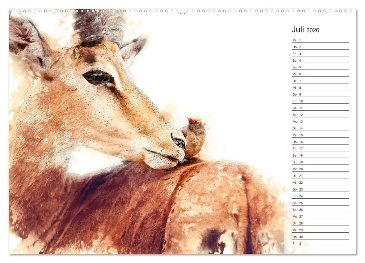Bild: 9783457877876 | Tierportraits - Fine Art (Wandkalender 2026 DIN A2 quer), CALVENDO...