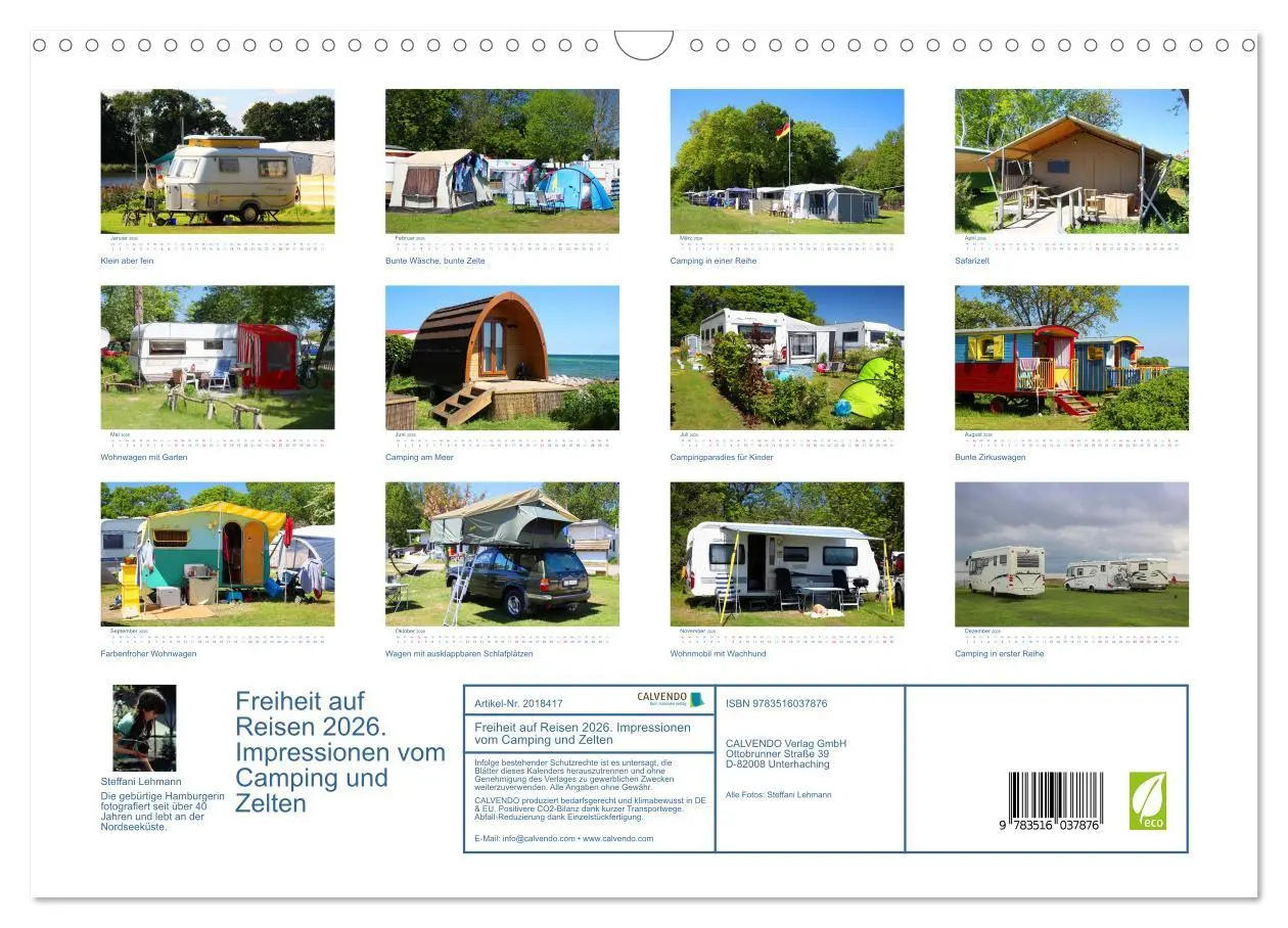 Bild: 9783516037876 | Freiheit auf Reisen 2026. Impressionen vom Camping und Zelten...