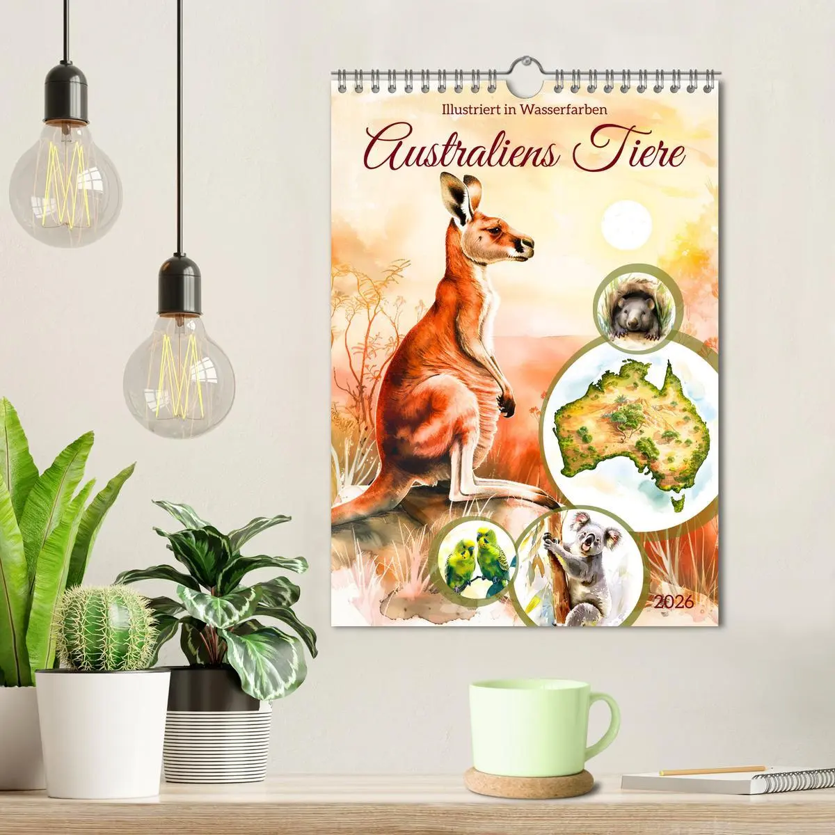 Bild: 9783516277876 | Australiens Tiere - Illustriert in Wasserfarben (Wandkalender 2026...