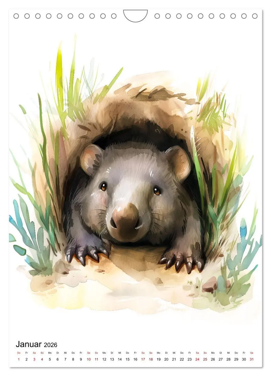 Bild: 9783516277876 | Australiens Tiere - Illustriert in Wasserfarben (Wandkalender 2026...