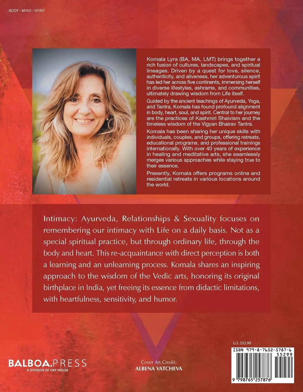 Rückseite: 9798765257876 | INTIMACY | AYURVEDA &amp; RELATIONSHIPS | Komala Lyra | Taschenbuch | 2025