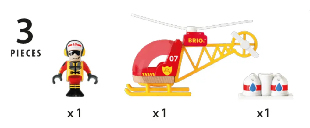 Bild: 7312350337976 | 33797 BRIO Feuerwehr-Hubschrauber | BRIO® | Spiel | In Schachtel