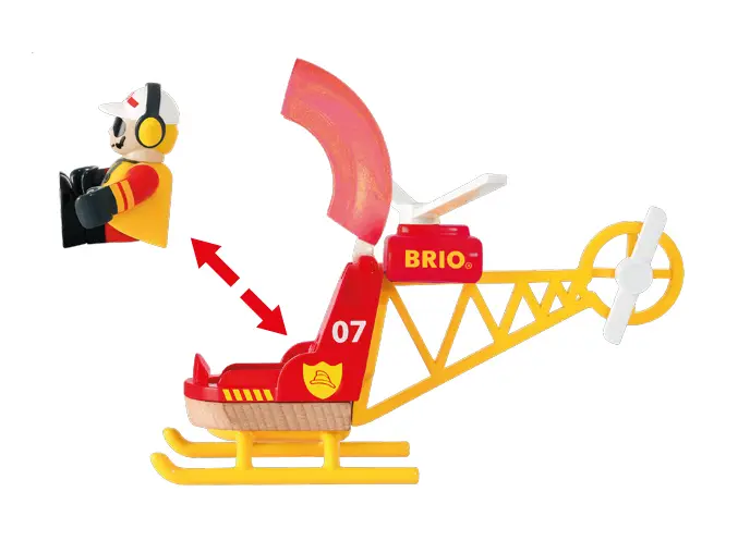 Bild: 7312350337976 | 33797 BRIO Feuerwehr-Hubschrauber | BRIO® | Spiel | In Schachtel