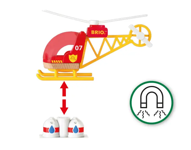 Bild: 7312350337976 | 33797 BRIO Feuerwehr-Hubschrauber | BRIO® | Spiel | In Schachtel