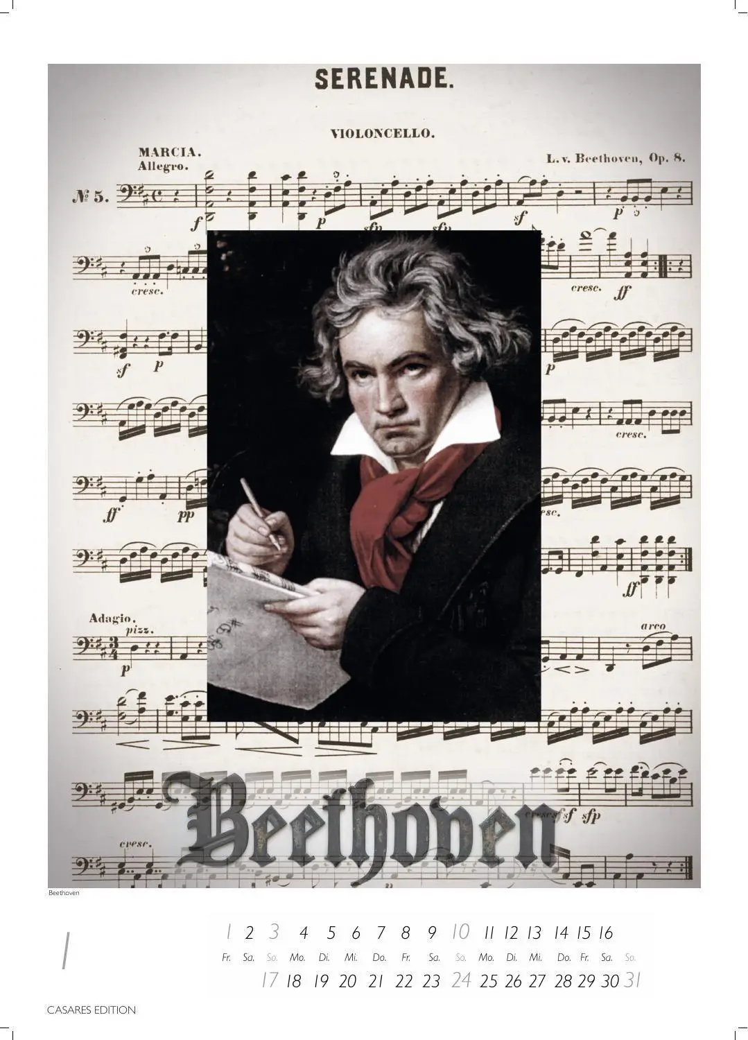 Bild: 9781835247976 | Komponisten Kalender 2027 - Musik-Kalender 42x59cm - 12 Klassische...