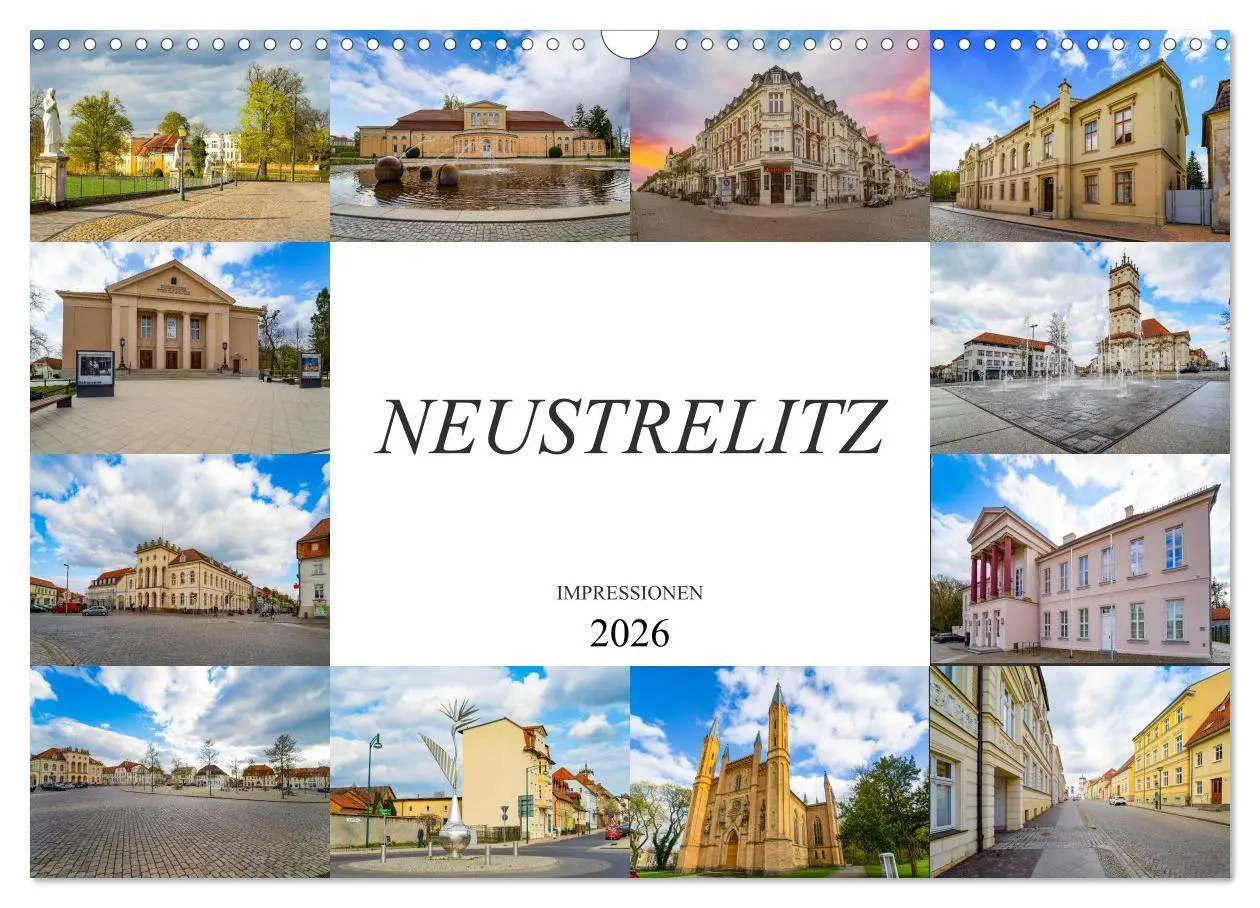 Cover: 9783457797976 | Neustrelitz Impressionen (Wandkalender 2026 DIN A3 quer), CALVENDO...
