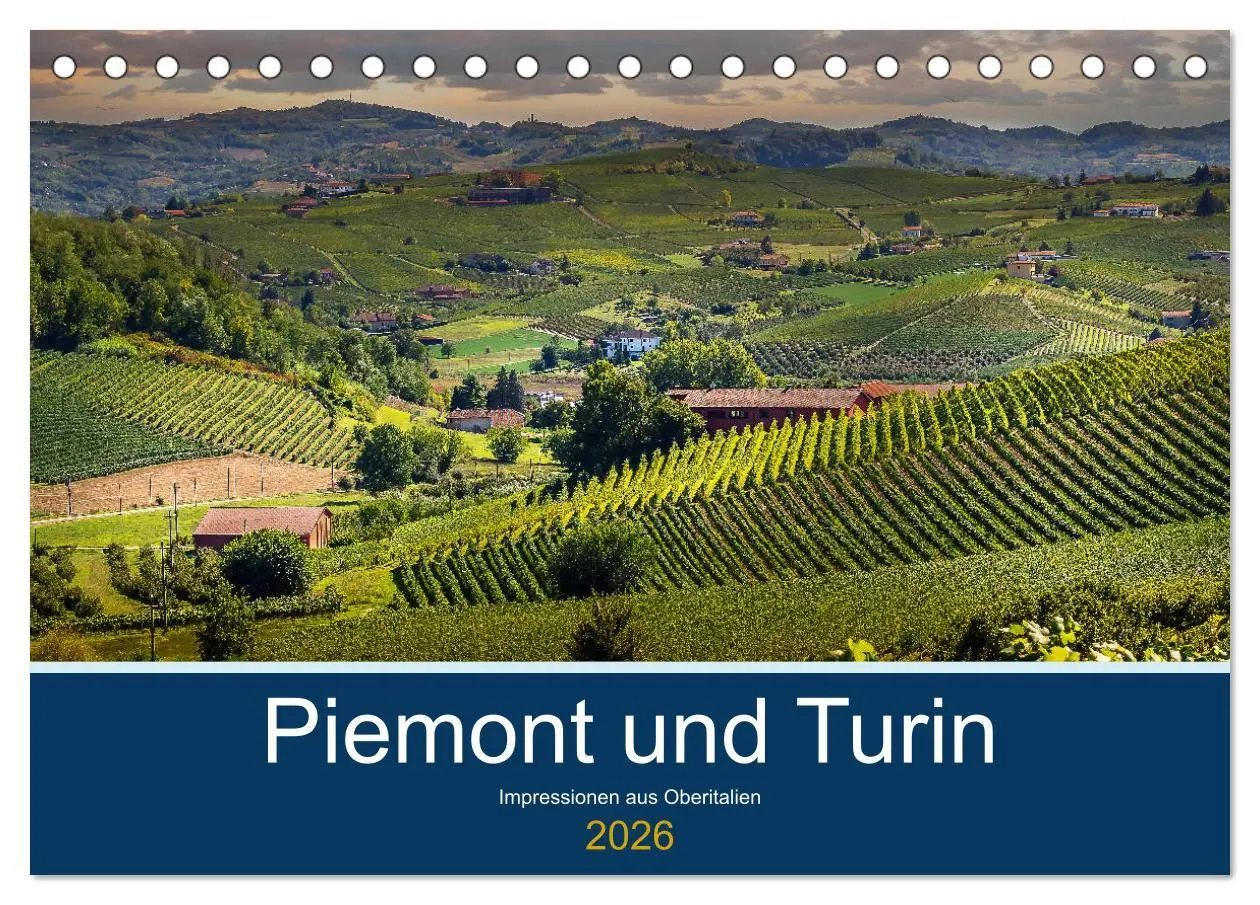 Cover: 9783457937976 | Piemont und Turin (Tischkalender 2026 DIN A5 quer), CALVENDO...